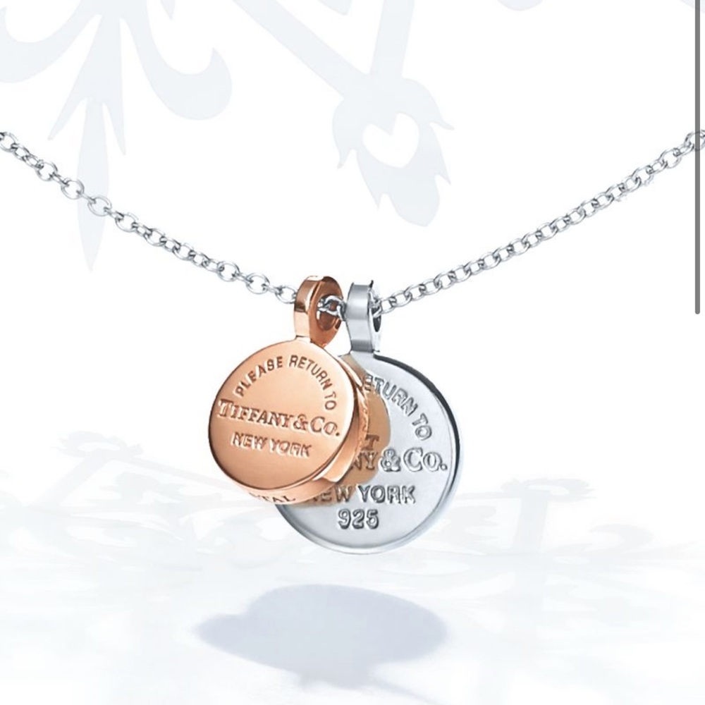 Tiffany Sterling Silver and Rubedo Metal Duo Necklace